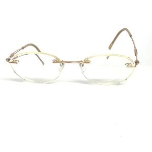 Silhouette 5521 70 3530 Rimless Eyeglasses Frame Gold Austria 19 140 21492
